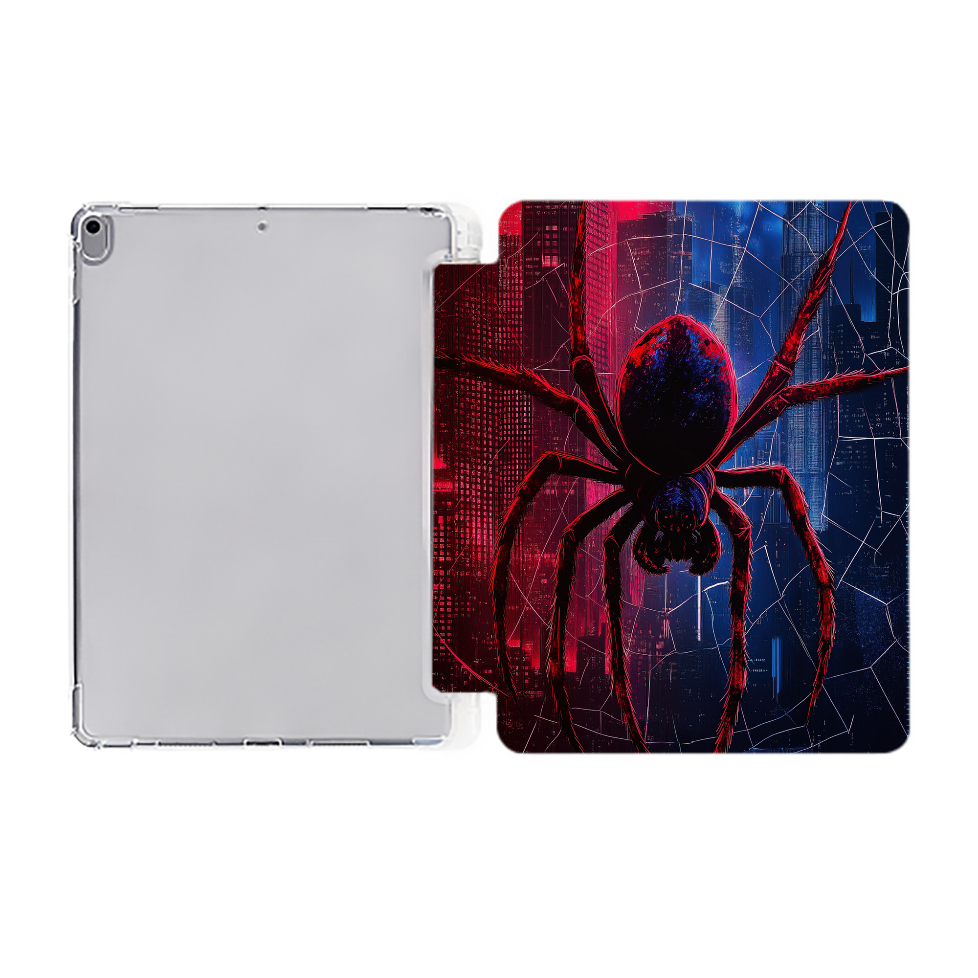 （画像用） Spider Man スパイダーマン IPad ケース ペン収納付き 三つ折りスタンド PUレザー×シリコン 対応機種9.5/10.5/10.9インチ